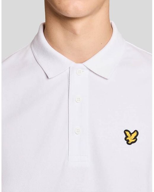 Lyle & Scott White Ss Polo Shirts Sports Core Polo for men