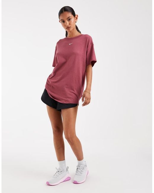 Nike Red One Dri-Fit Relaxed Short Sleeve Top