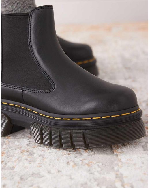 Dr. Martens Gray Audrick Chunky Flat Chelsea Boot