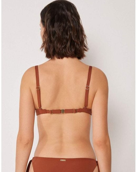 Calzedonia Brown Super Push-Up Bikini Top Premium Fit