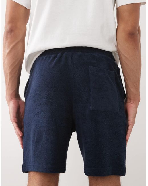 Short oversize en jersey texturé ASOS pour homme en coloris White
