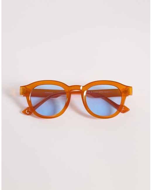 ASOS Orange Round Sunglasses for men