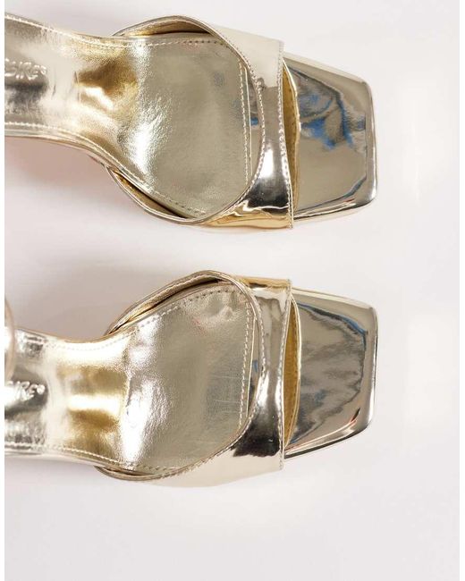 Public Desire Metallic Resist Platform Heeled Sandals