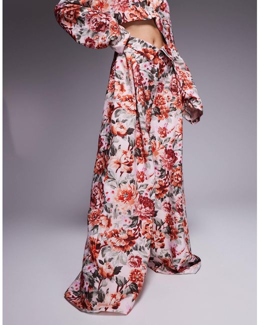 ASOS Co-ord Linen Look Tailored Wide Leg Trouser