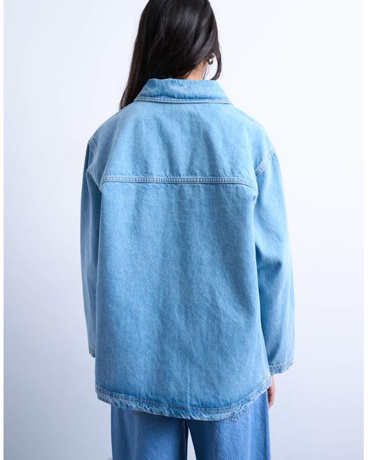 TOPSHOP Blue Denim Worker Jacket