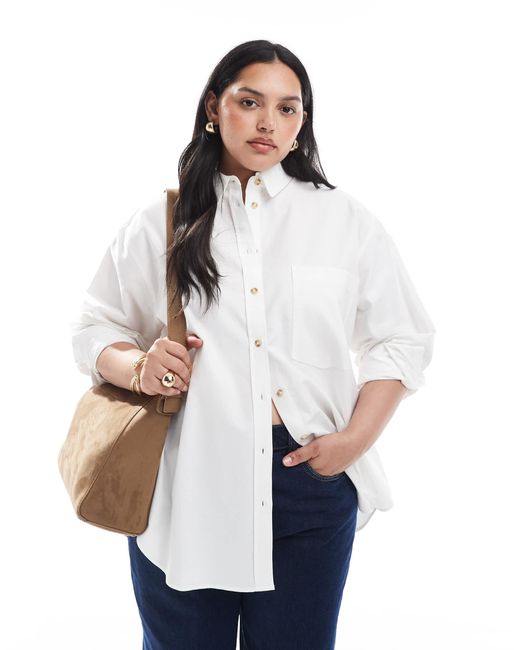 ASOS White Asos Design Curve Premium Oxford Shirt