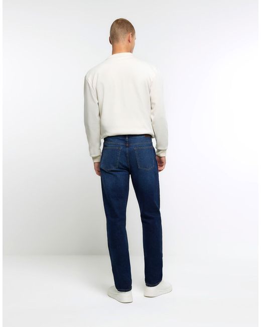 River Island – slim fit jeans in White für Herren