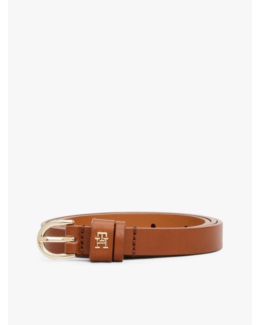 Tommy Hilfiger White Essential Th Monogram Leather Belt