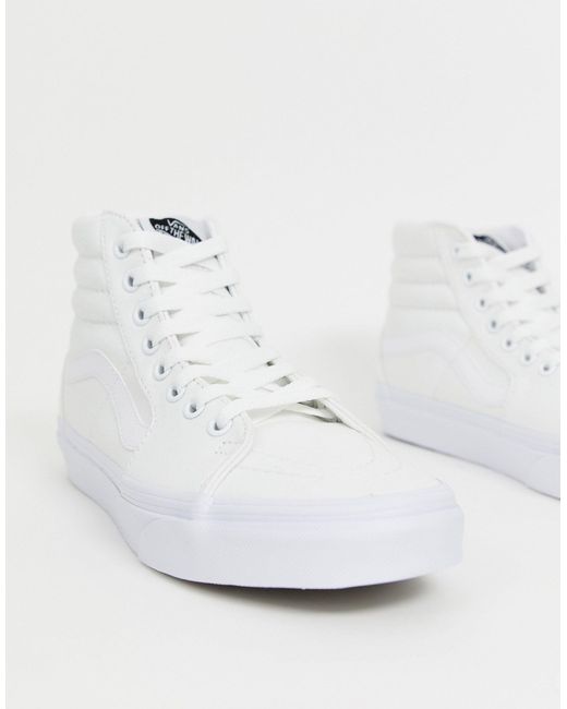 vans classic sk8 hi white