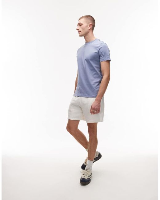 T-Shirt Basic A Maniche Corte Pallido di Mango in Blue da Uomo