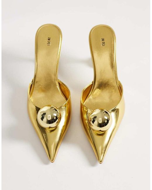 JW PEI Metallic Sofia Sphere Heel Mules
