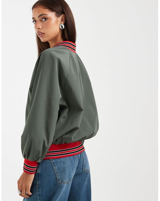 ASOS Green Varsity Bomber Jacket