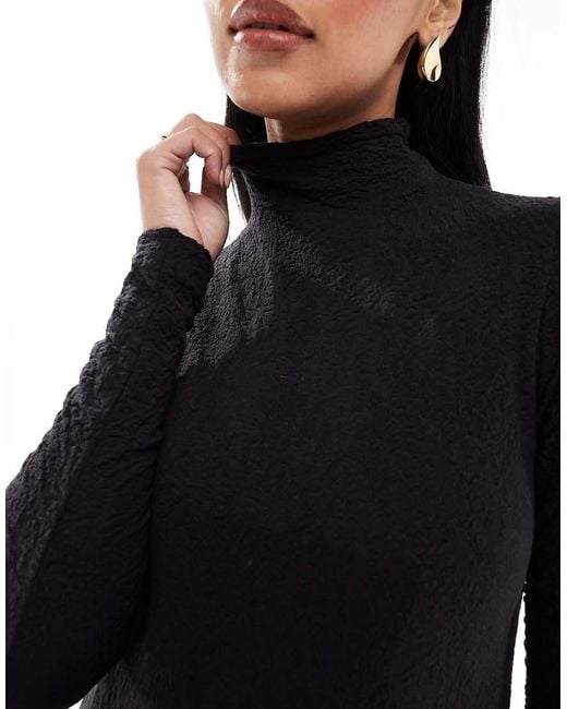 Mama.licious Black Mamalicious Maternity Textured Seamless Midi Dress