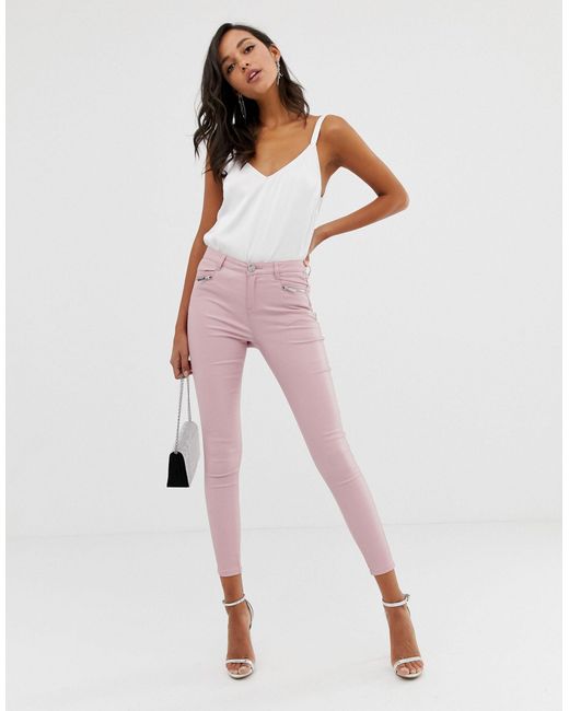 lipsy coated jeans