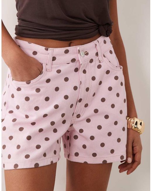 Miss Selfridge Pink Denim Short