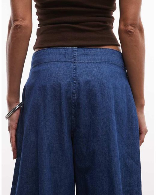 ASOS Blue Lightweight Pull-on Barrel Pants