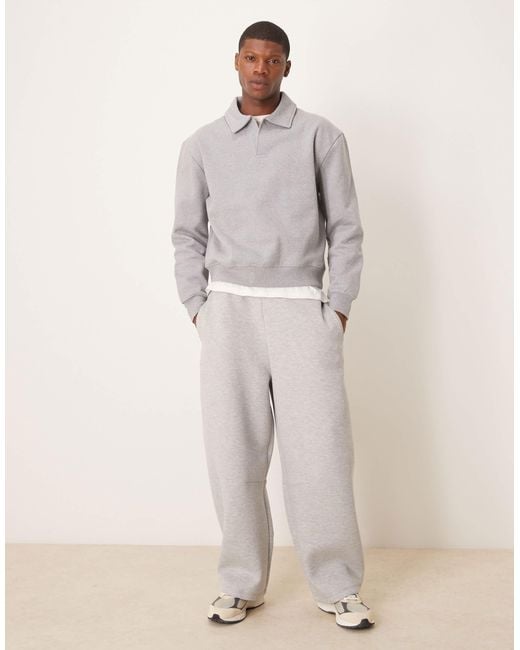 ASOS – premium – schweres oversize-sweatshirt in Gray für Herren