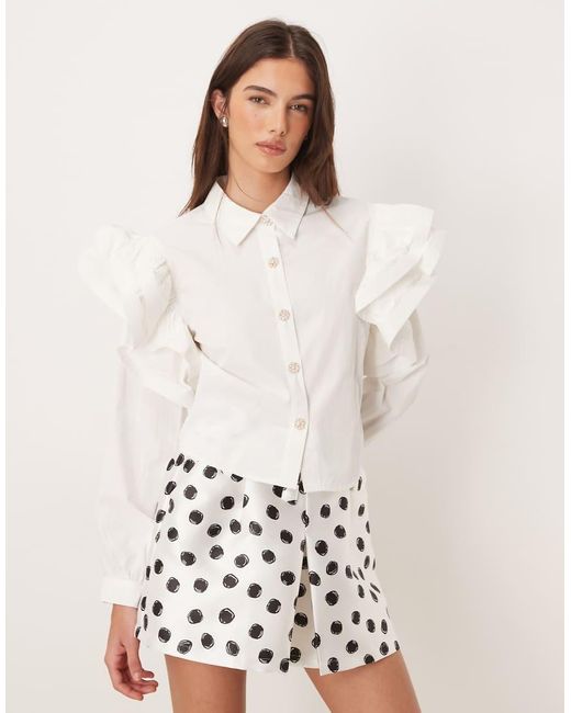 Sister Jane Natural Illume Polka Dot Belted Shorts
