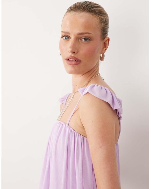 ASOS Purple Bubble Hem Mini Dress