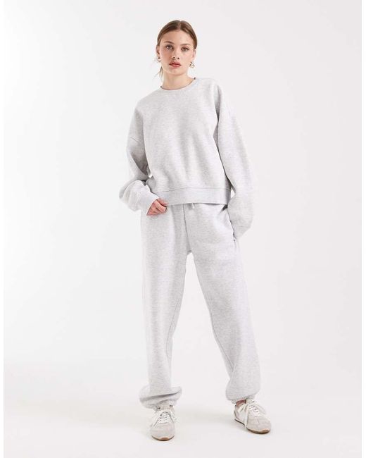 ONLY Gray Crew Neck Drop Shoulder Sweatshirt Co-ord