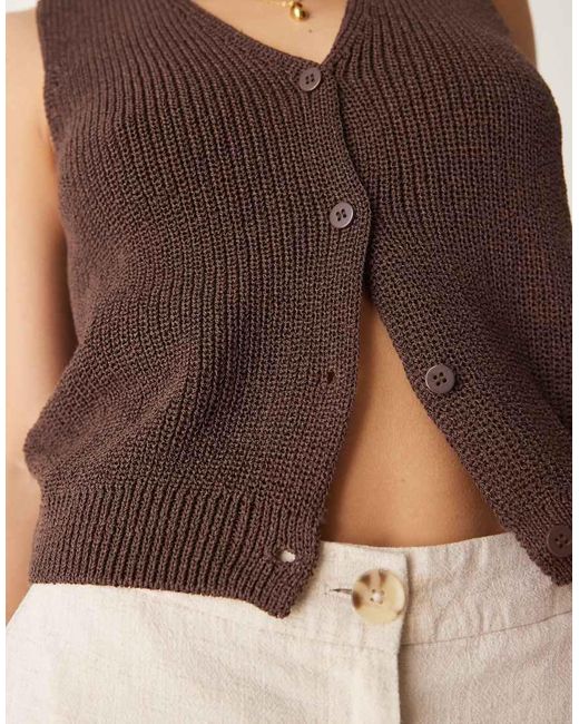 Mango Natural Lightweight Knitted Vest