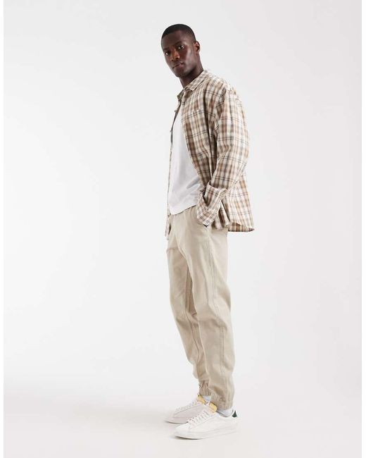 Jack & Jones Natural Slim Fit Cuffed joggers for men