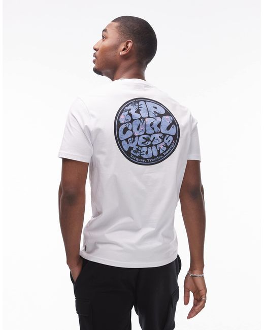 Rip Curl White Wettie Passage Icons T Shirt for men