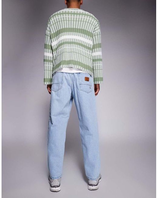 Aape By A Bathing Ape Blue Aape By A Bathing Ape Loose Fit Denim Jeans for men