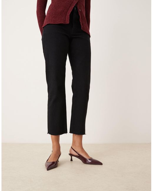 Asos Design Wide Fit Black – skip – lackschuhe