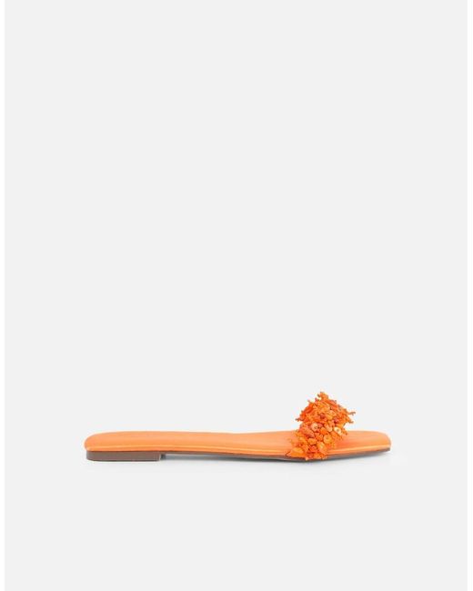 SIMMI Orange Hatty Slip On Flat Sandals