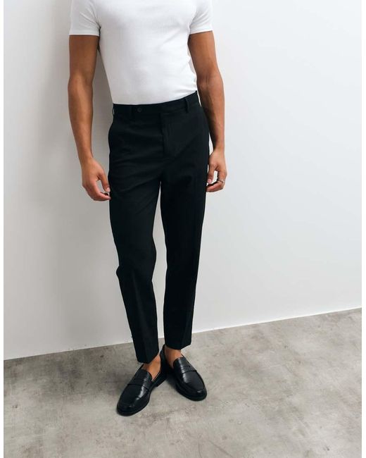 ASOS Black Tapered Suit Pants for men