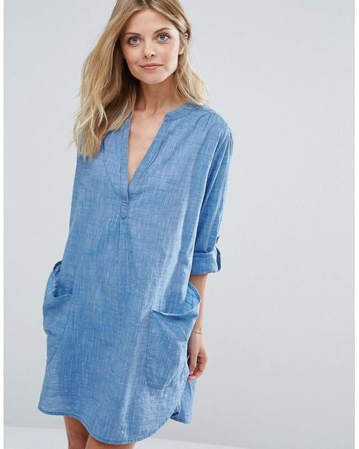 Seafolly Chambray Beach Cover Up in Blue | Lyst Canada