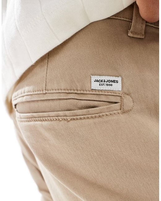 Jack & Jones White Slim Fit Chinos for men