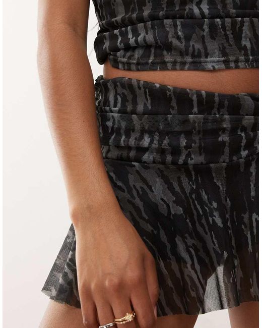 Collusion Multicolor Flippy Micro Mini Skirt