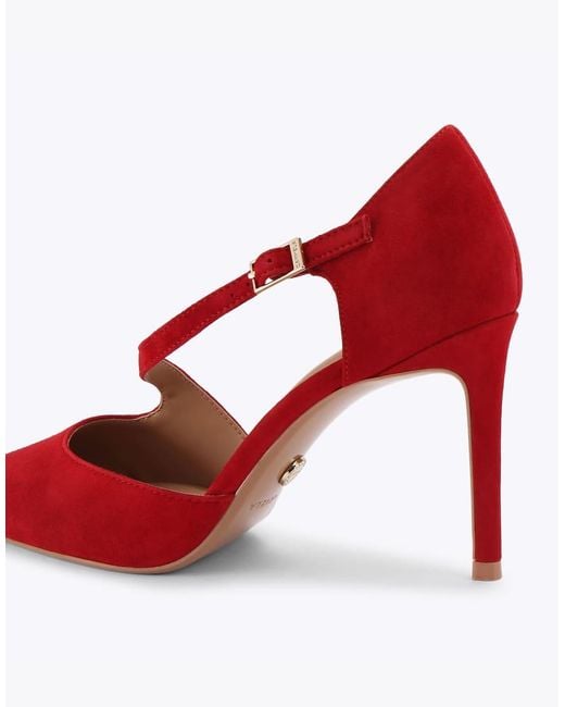 Carvela Kurt Geiger Red Lorita Court Heeled Shoes