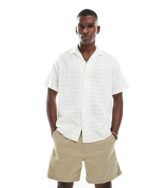 Camisa Blanco Hueso Texturizada De Jack & Jones de hombre de color White