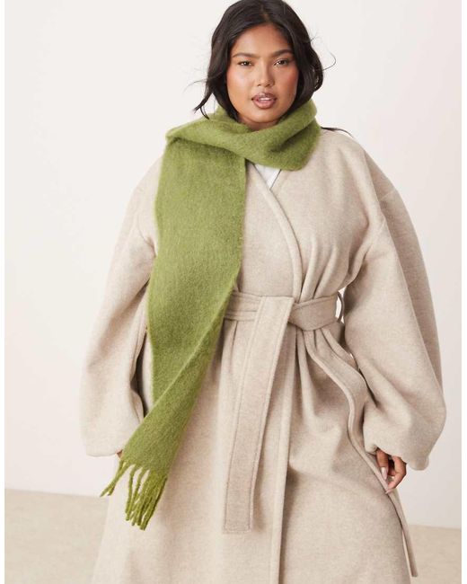 Mango Natural Wool Mix Tassle Scarf