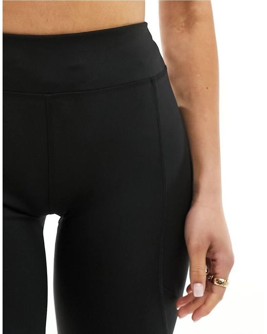 4505 Black Hourglass Icon Run Tie Waist legging With Pocket