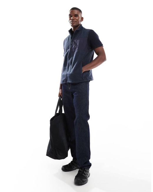 New Look Blue Fleece Vest for men