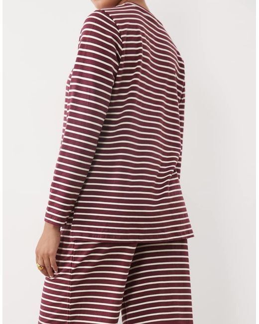 Mama.licious Red Mamalicious Maternity Oversized Long Sleeve Jersey Top