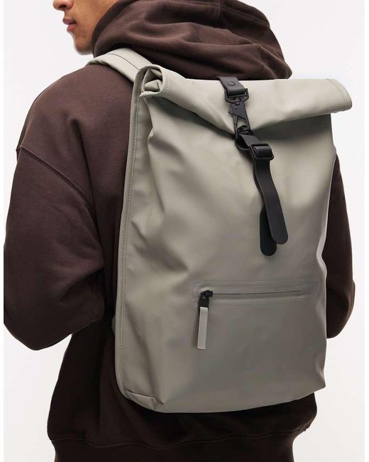 Mochila Verde Salvia Con Parte Superior Enrollable De Rains de hombre de color Gray