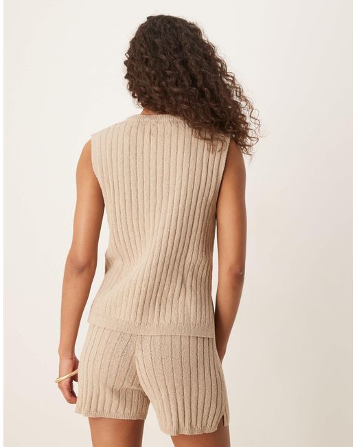 ASOS Brown – oberteil aus bouclé-strick