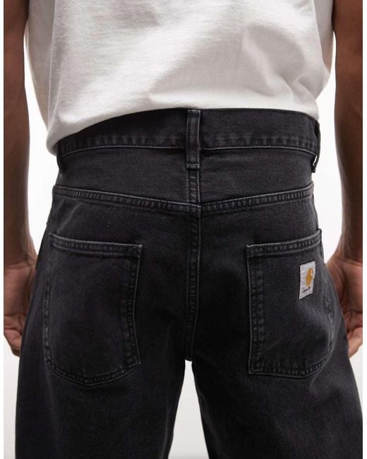 Carhartt Black Newel Relaxed Tapered Fit Jeans for men
