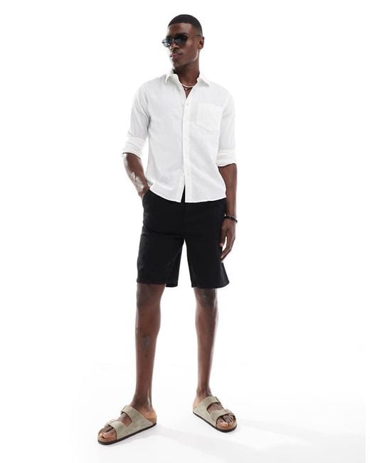 Camicia A Maniche Lunghe Vestibilità Classica Bianca di Only & Sons in White da Uomo
