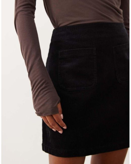 Nobody's Child Petite Brown Russell Pocket Detail Mini Skirt