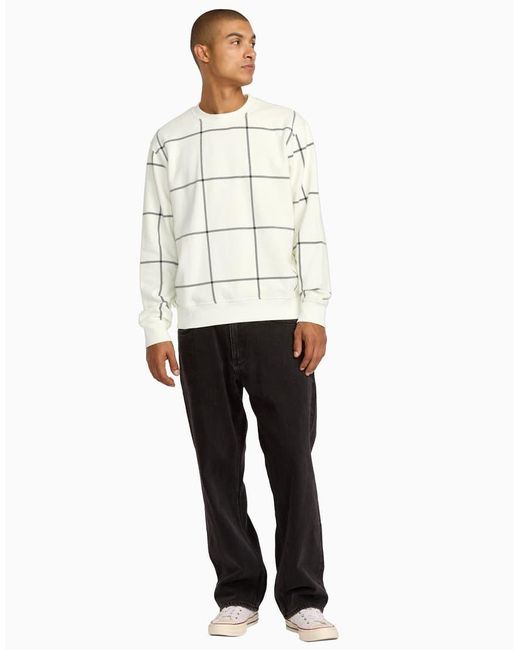 RVCA Natural Vacancy Window Pane Sweatshirt for men