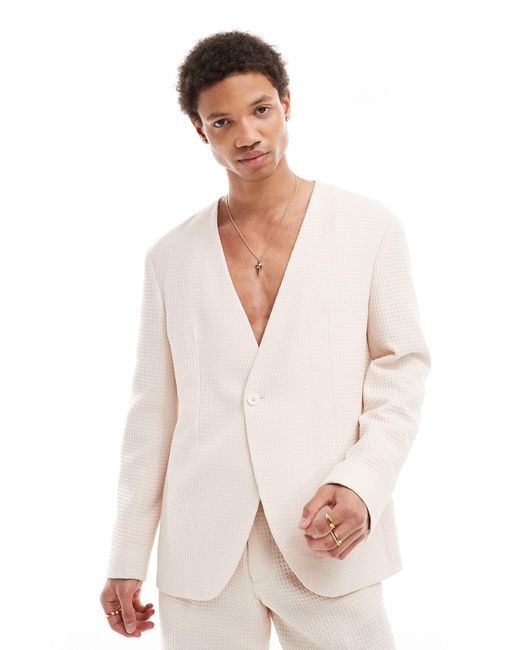 Elanga - giacca da abito color pietra di Viggo in White da Uomo