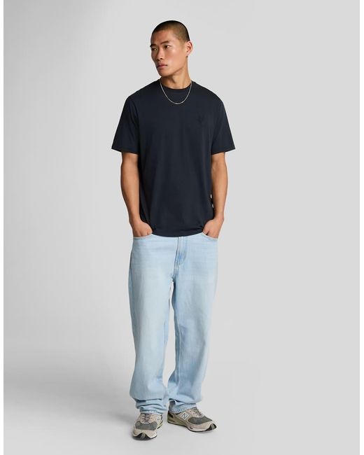 Lyle & Scott Blue Ss T-Shirts Superfine T-Shirt for men