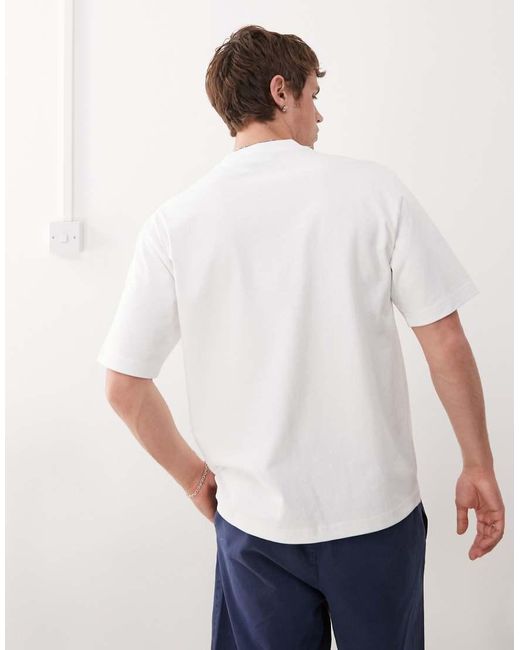 Weekday T-Shirt Met Ruimvallende Pasvorm En Grafisch Borduursel in het White voor heren
