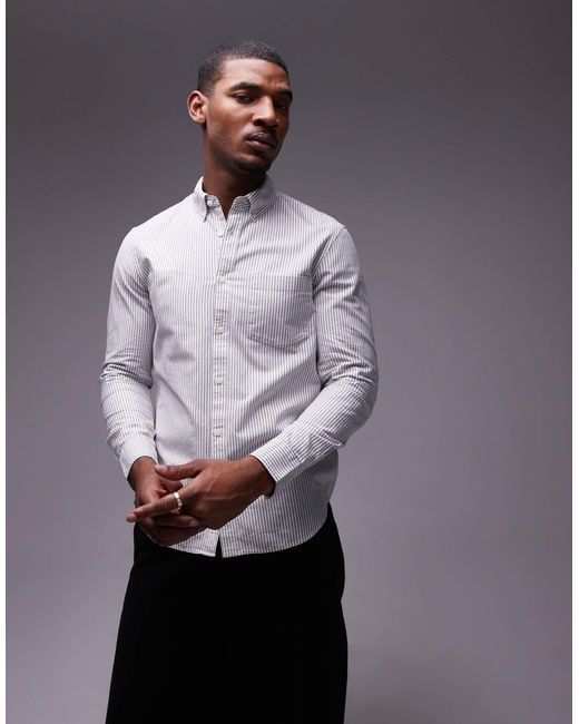 ARKET Gray Oxford Shirt for men